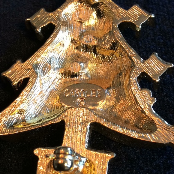 Carolee Vintage New Christmas Tree Brooch - Picture 5 of 5